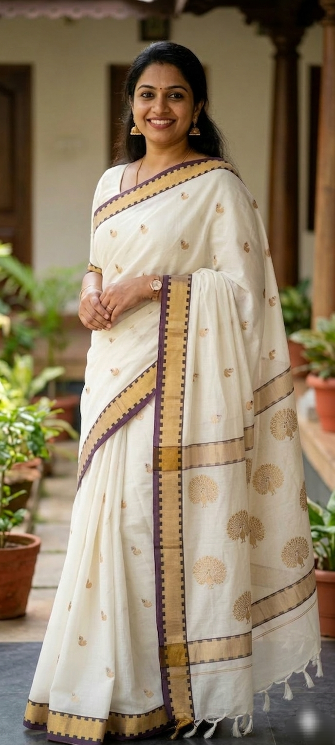 “Subbamma” Muthu ( Film Reel) Kaddi Border sari with blouse stitched Authentics Of Venkatagiri
Handloom sari
Took 5 weeks to weave