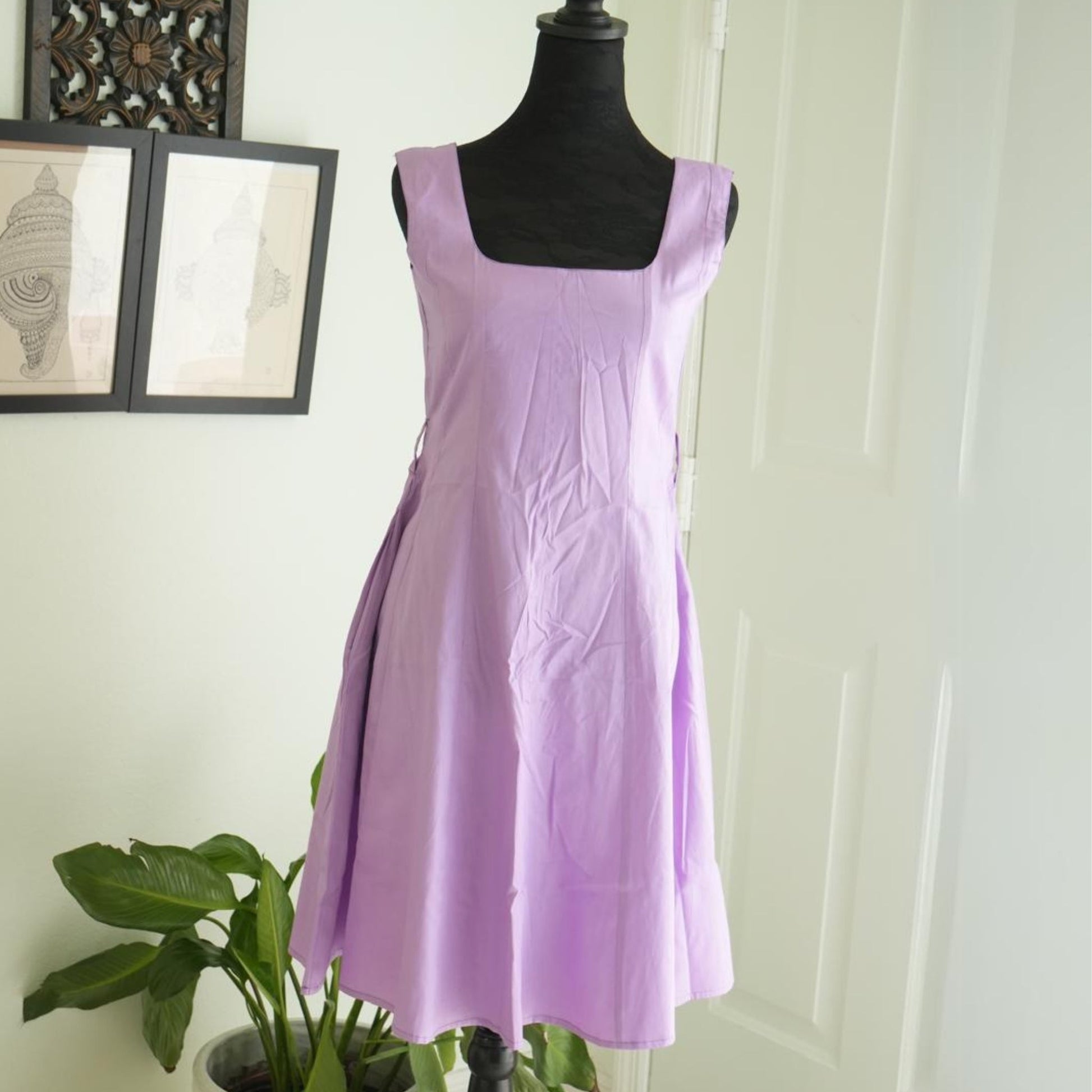 "Maguva" Plain essence purple Dress Lavie by LDM 