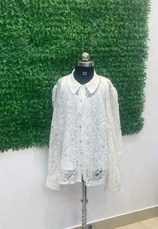 “ Jasmine” Lace Shirt Dress Lavie by LDM 