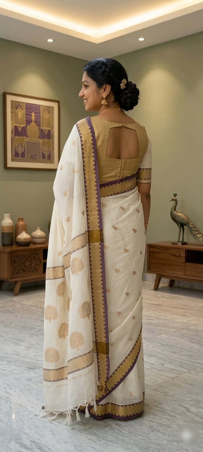 “Subbamma” Muthu ( Film Reel) Kaddi Border sari with blouse stitched Authentics Of Venkatagiri
Handloom sari
Took 5 weeks to weave