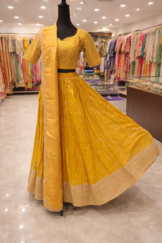 Tissue Lehenga with Chinon Georgette Dupatta – | party Collection